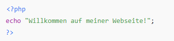 php code beispiel